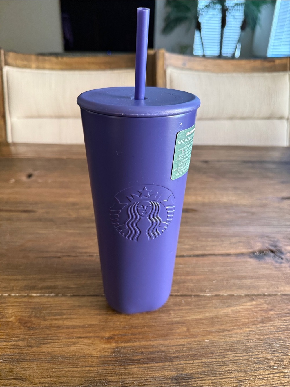 Starbucks Purple Matte Reusable Cup with Straw